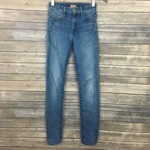 MOTHER High Waisted Looker Skinny Jeans